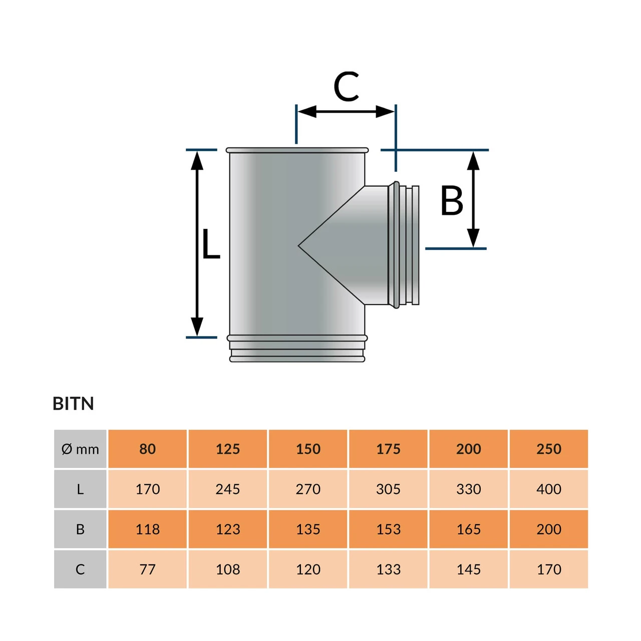 Té 90° ø 200mm 2 Té 90° ø 200mm – Image 2